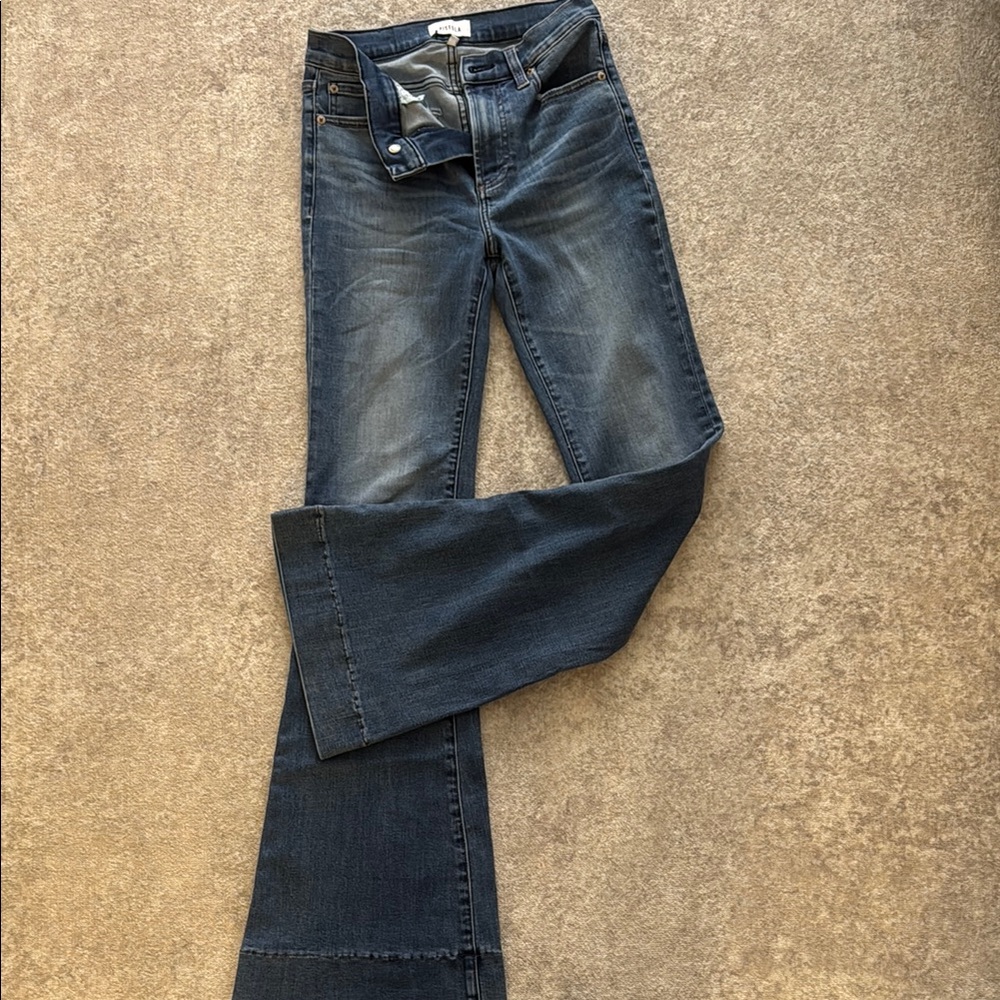 Pistola Blue Flare Wide Leg Jeans